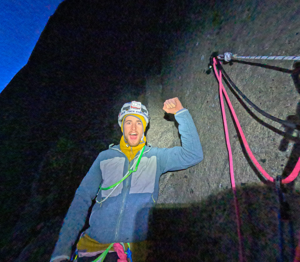 Dawn wall by night